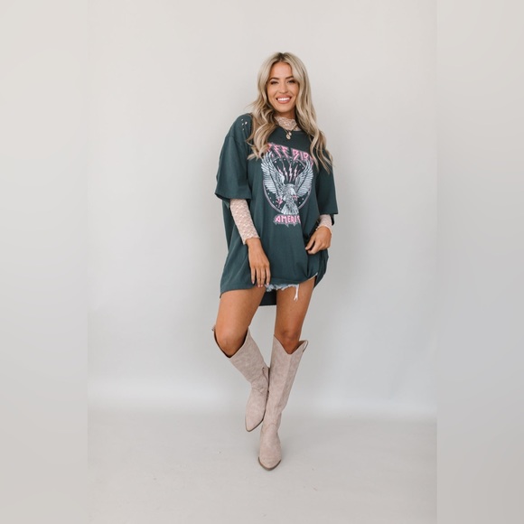 Trisha Lace Top - Size Medium - Taupe - Picture 5 of 7